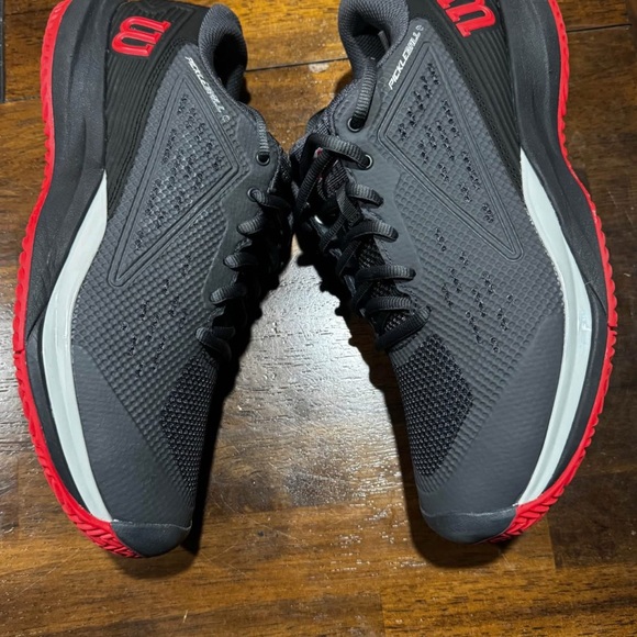 Wilson Men's Black and Red Tennis Shoes - Picture 3 of 6